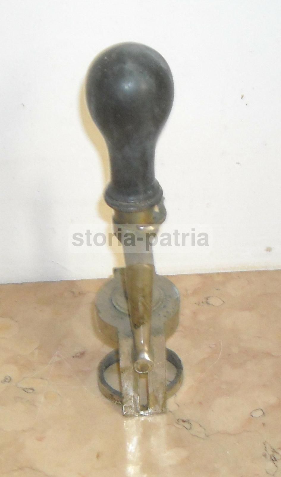 Supporto Per Timbro d'Epoca In Ottone Cromato, Prima Metà Del '900