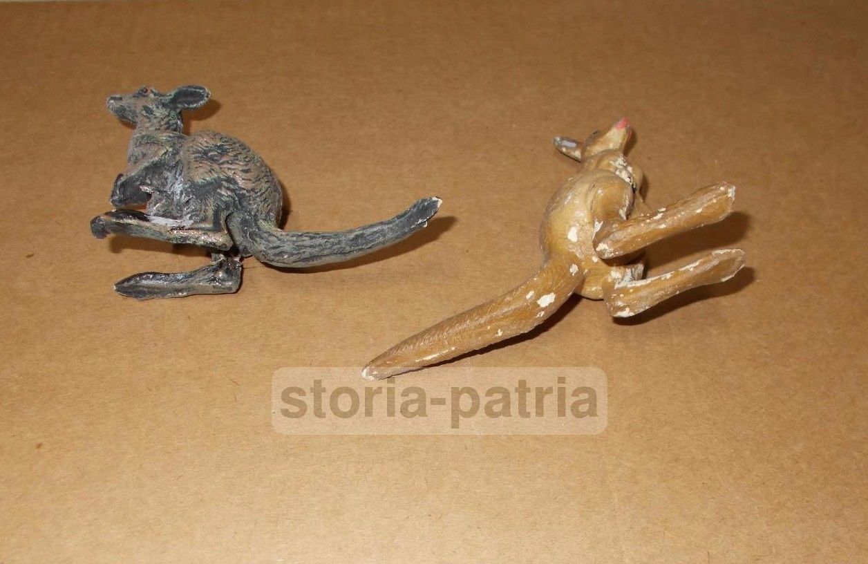 Coppia Canguri Miniatura Presepio Vintage Anni '20 '50 Diorama