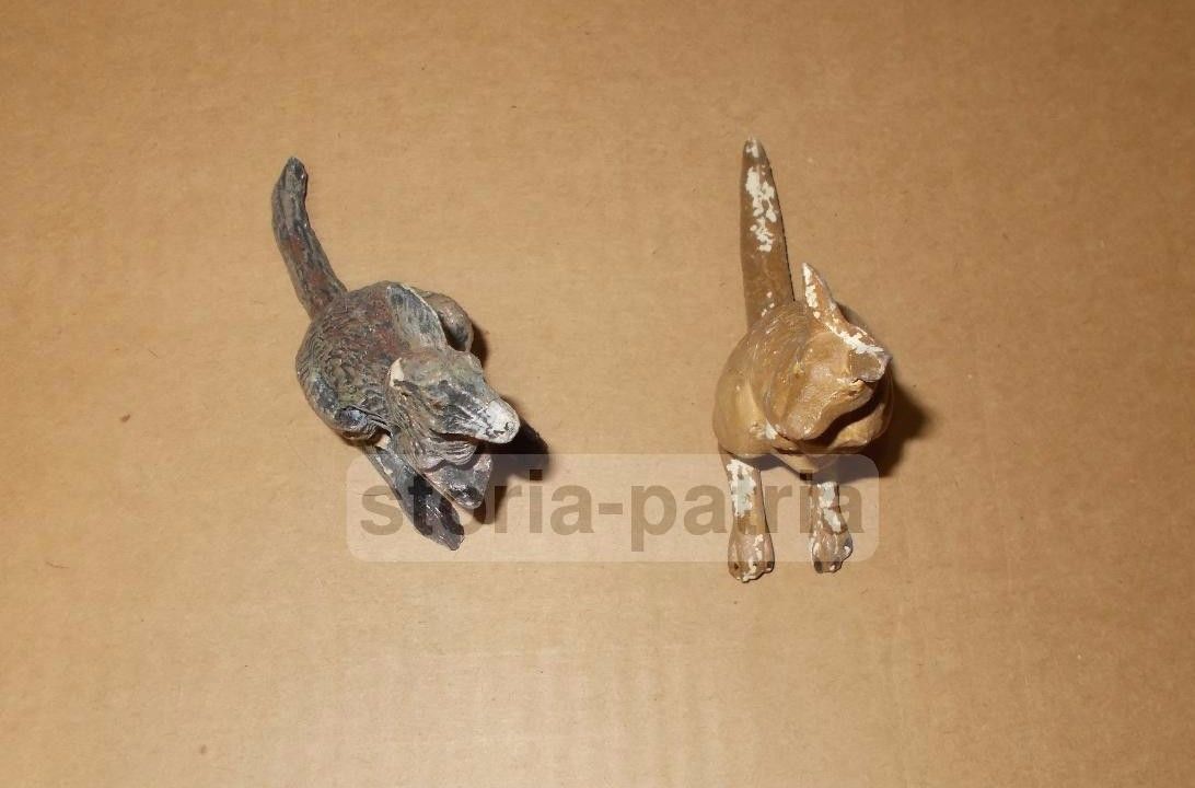 Coppia Canguri Miniatura Presepio Vintage Anni '20 '50 Diorama