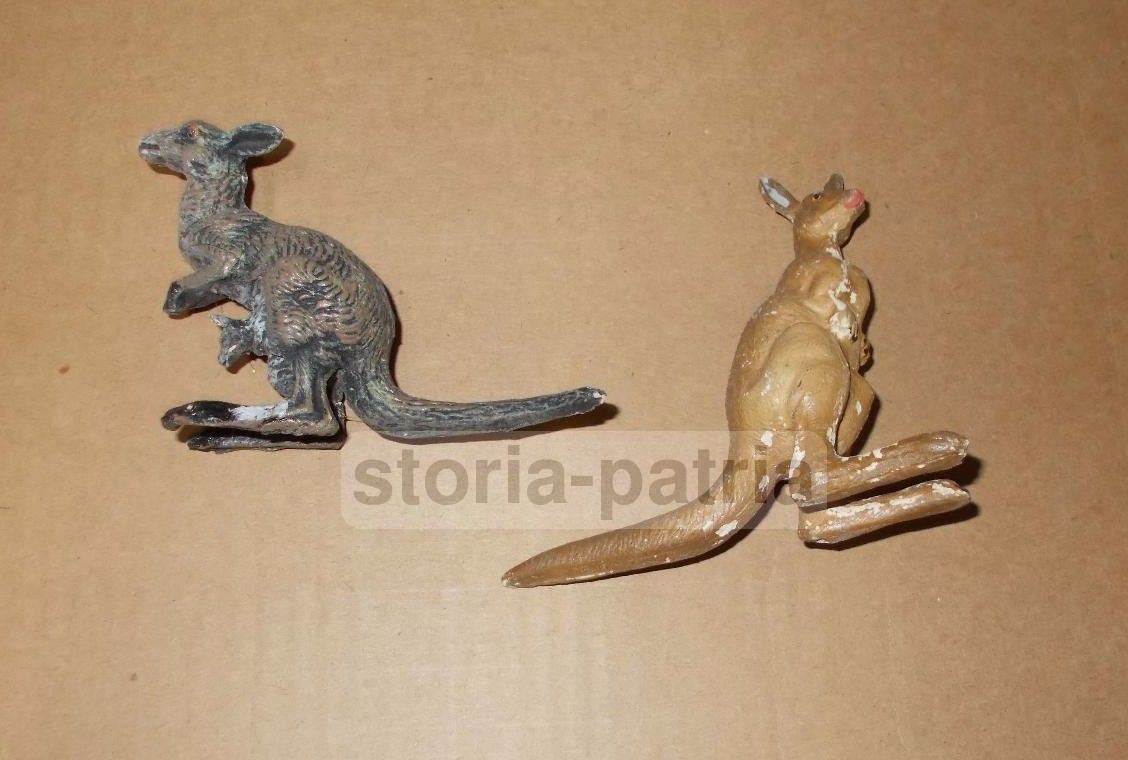 Coppia Canguri Miniatura Presepio Vintage Anni '20 '50 Diorama