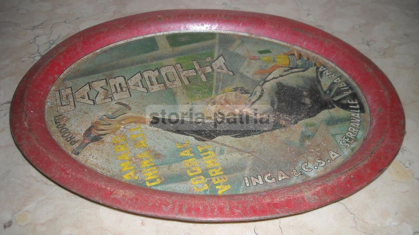 Vassoio Pubblicitario Gambarotta Serravalle Libarna Anni '30