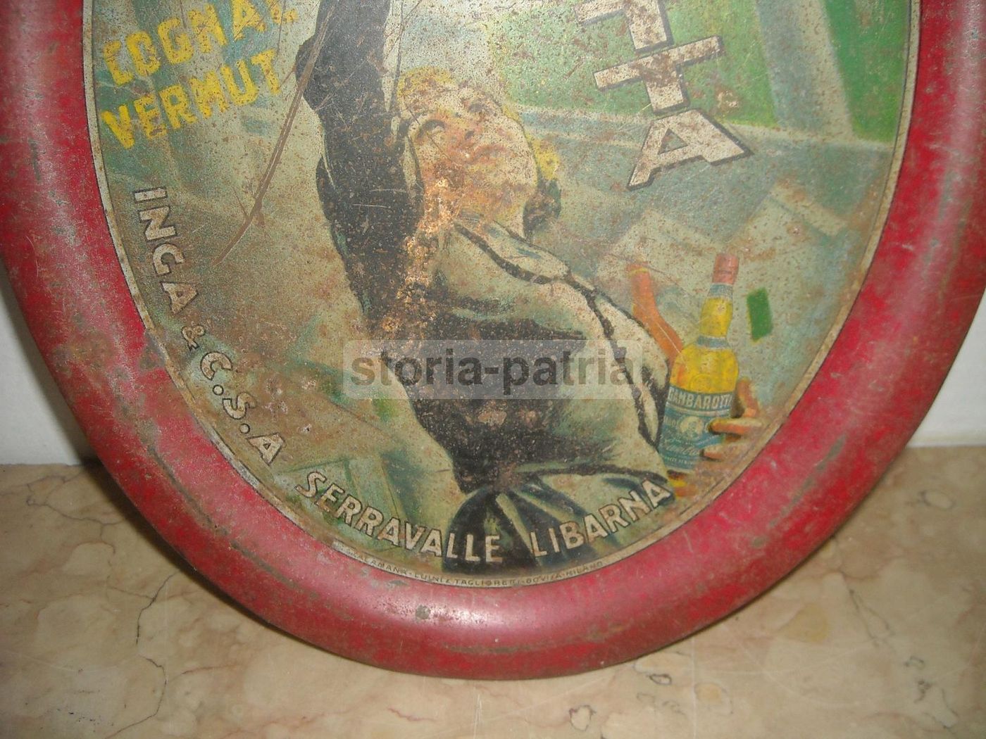Vassoio Pubblicitario Gambarotta Serravalle Libarna Anni '30