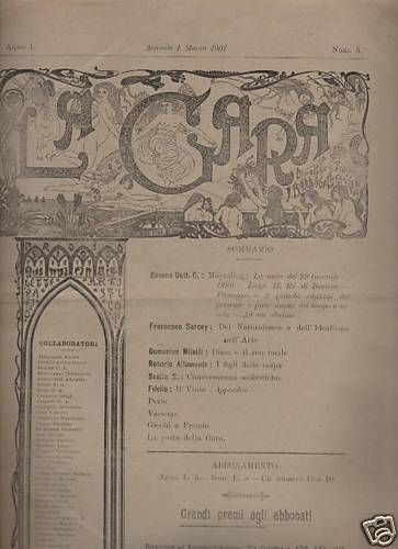 La Gara: Rivista Illustrata Liberty Di Acireale, 1901