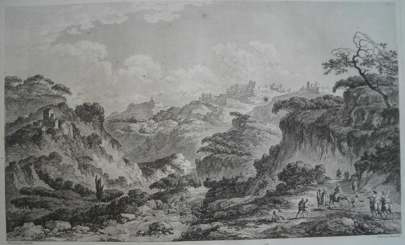 Girgenti Agrigento Veduta Antica Chatelet Masquelier Fiume Drago