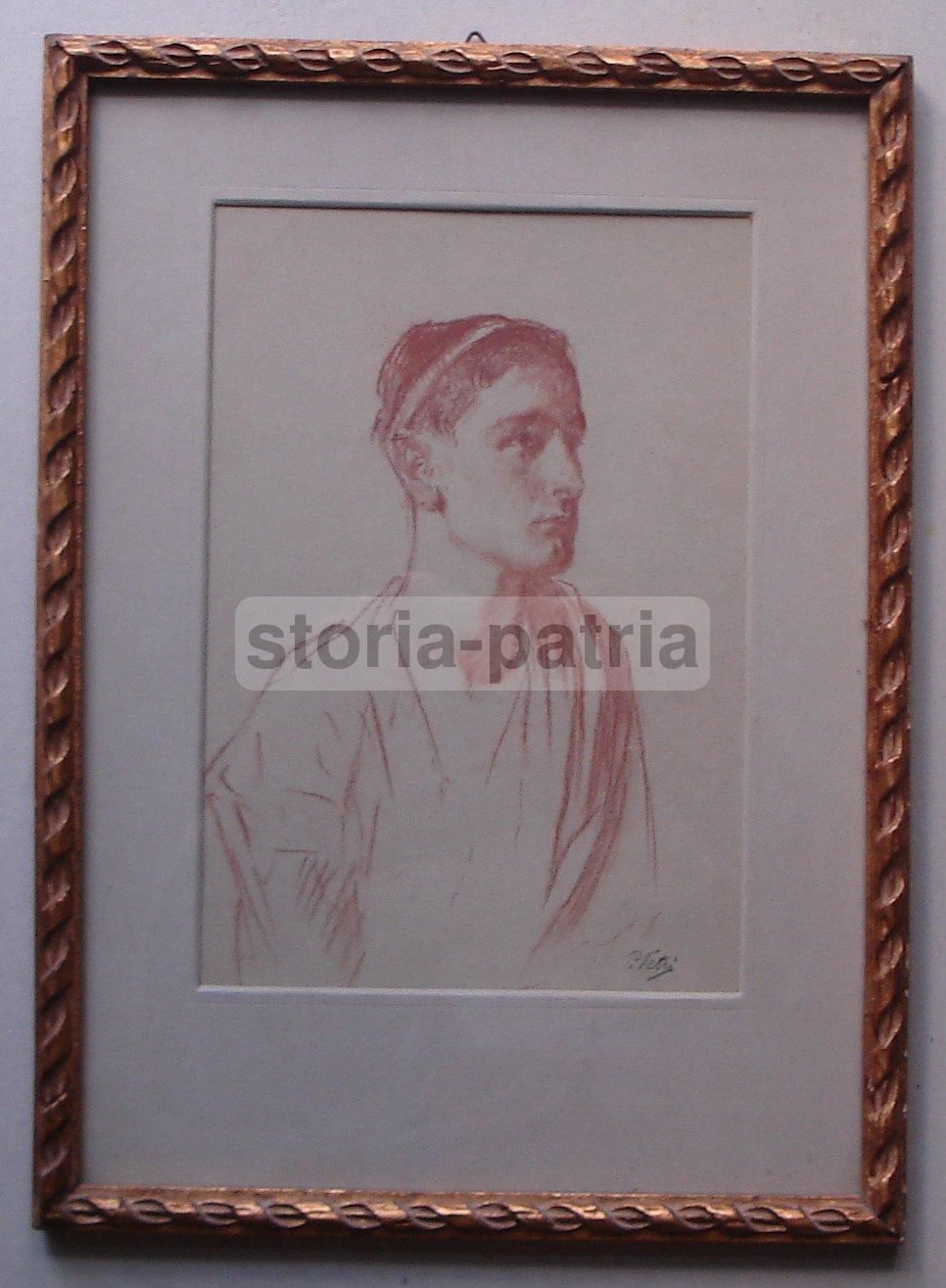 Paolo Vetri: Disegno Originale Del XIX Secolo Raffigurante Un Giovane Pescatore