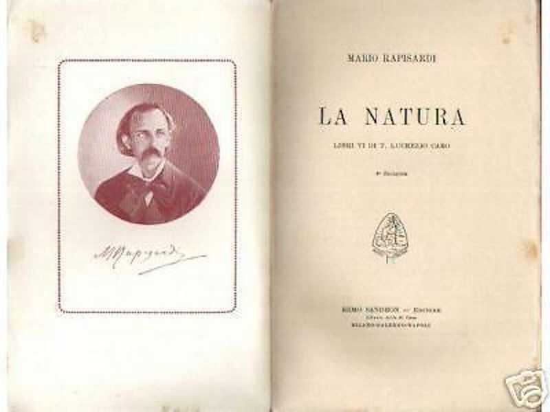 La Natura Di Lucrezio, Mario Rapisardi, Sandron (ca. 1900)