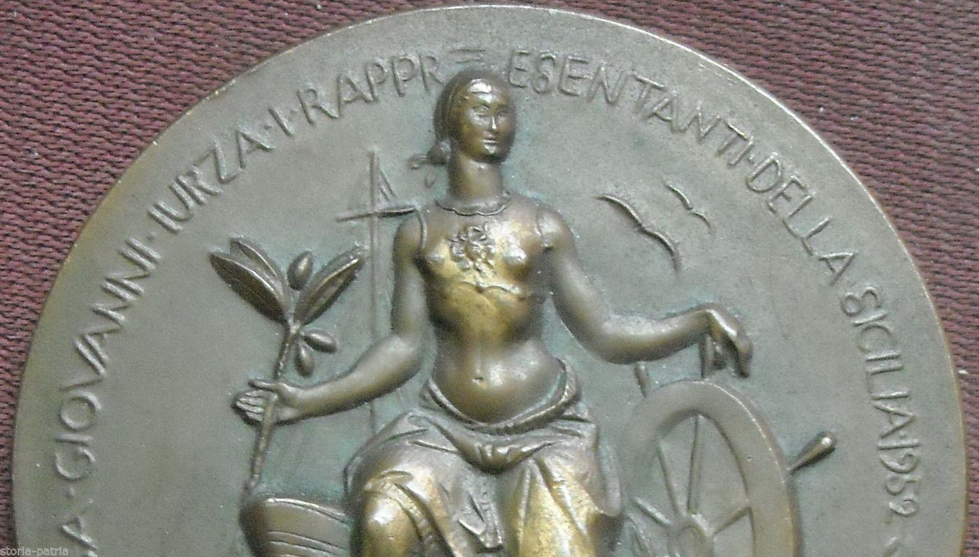 Medaglia In Bronzo Di Filippo Sgarlata, Sicilia, Giovanni Iurza, 1952