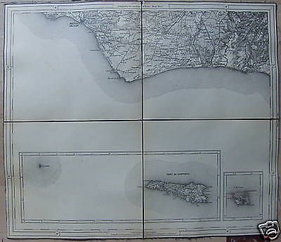 Mappa Topografica Antica Di Mazara Del Vallo, Selinunte E Isole Pelagie
