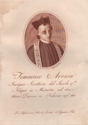 Ritratto Di Tommaso Aversa, Incisione All'Acquaforte Di C. Biondi, 1818