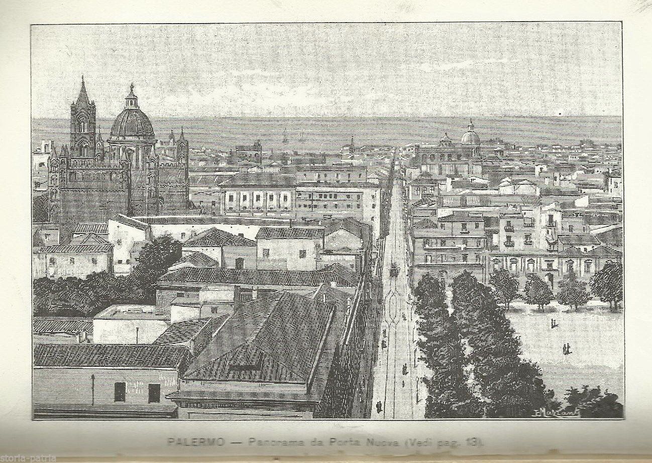 Veduta Di Palermo Da Porta Nuova, Stampa Di Mazzanti, Fine '800