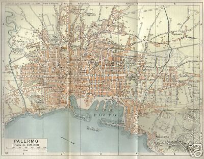 Mappa Storica Di Palermo, Metà '900: Stradario E Urbanistica