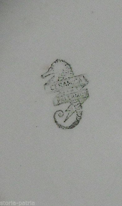 Piatto In Ceramica Palermo Con Scena Pastorale E Decori Floreali, Inizio '900