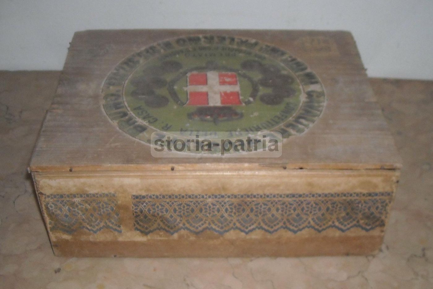 Scatola Antica Confetture Bruno Palermo Araldica Savoia 1900