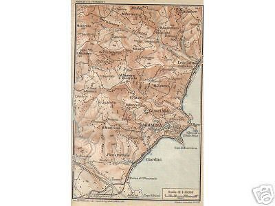 Mappa Antica Taormina, Giardini Naxos E Letojanni (TCI Vallardi)