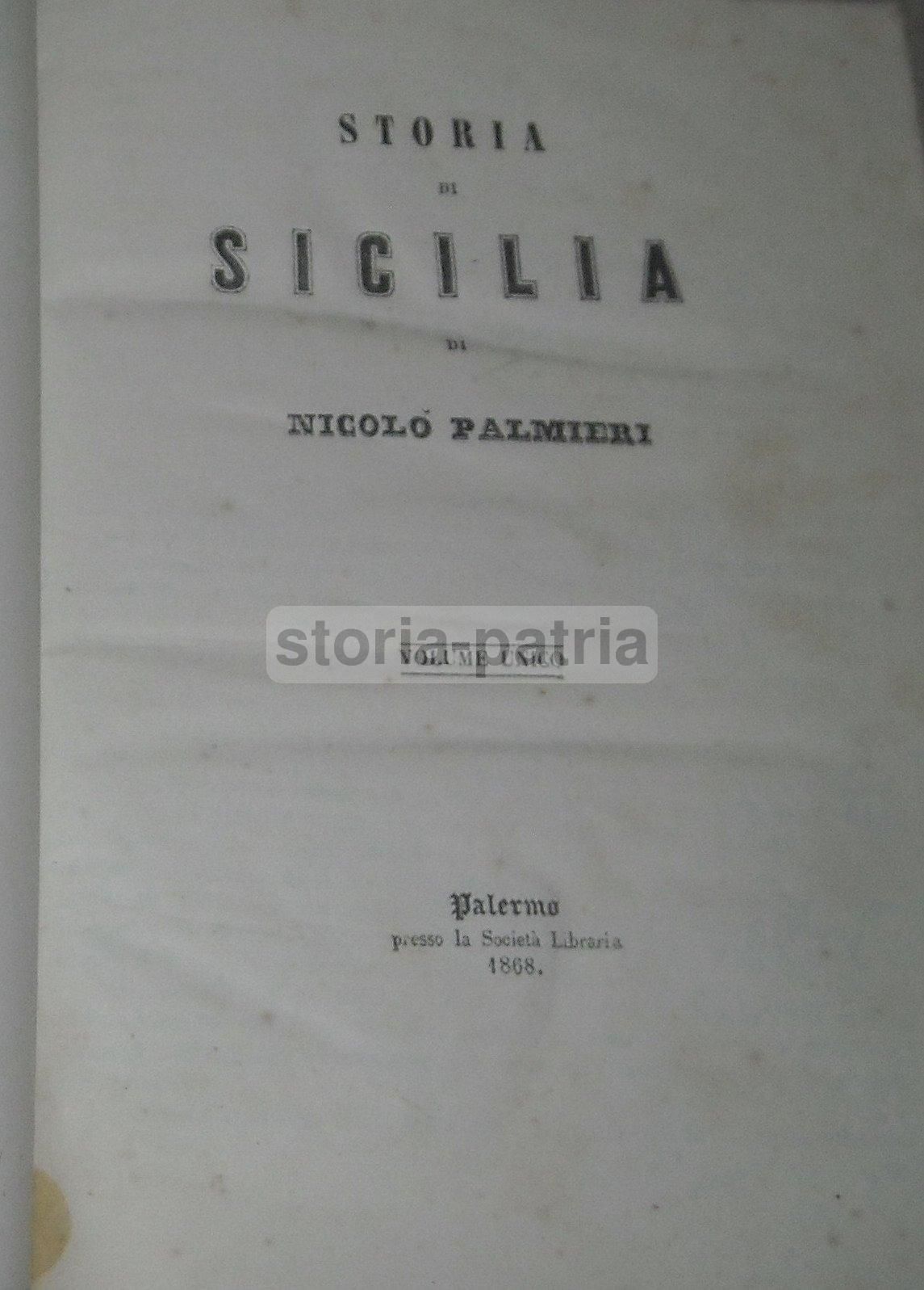 Storia Di Sicilia Di Nicolò Palmieri (1868)