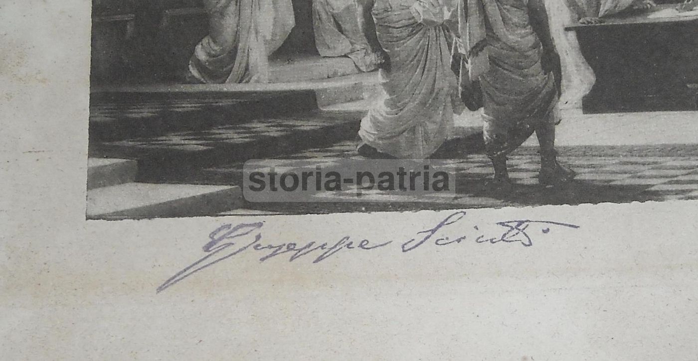 Stampa Antica Giuseppe Sciuti Restauratio Aerarii Zafferana Etnea