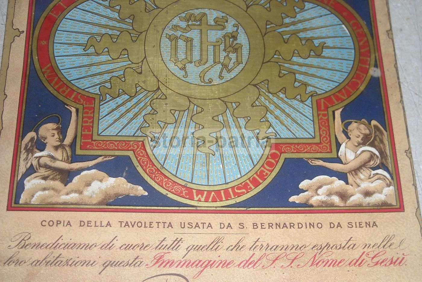 Latta Cromolitografica San Bernardino Siena Opera Panis Pio XI