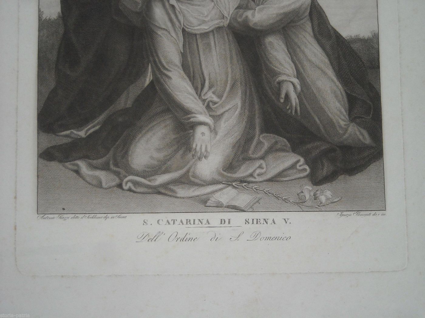 Santa Caterina Da Siena, Incisione All'Acquaforte Di Ignazio Bonajuti Da Il Sodoma