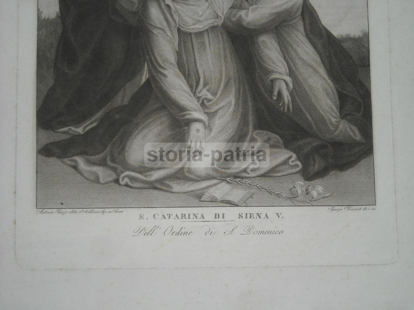Santa Caterina Da Siena, Incisione All'Acquaforte Di Ignazio Bonajuti Da Il Sodoma