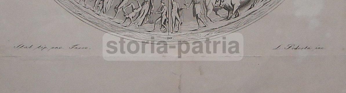 Incisione Antica: Mitologia, Astrologia E Costellazioni Di L. Podestà, 1850 Circa