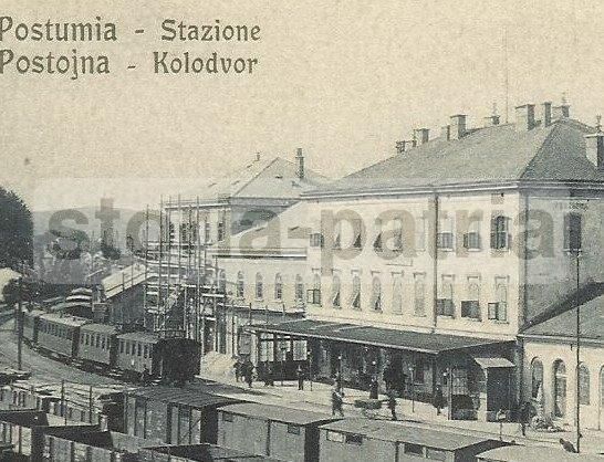 Cartolina Antica Della Stazione Ferroviaria Di Postumia (Postojna), Slovenia