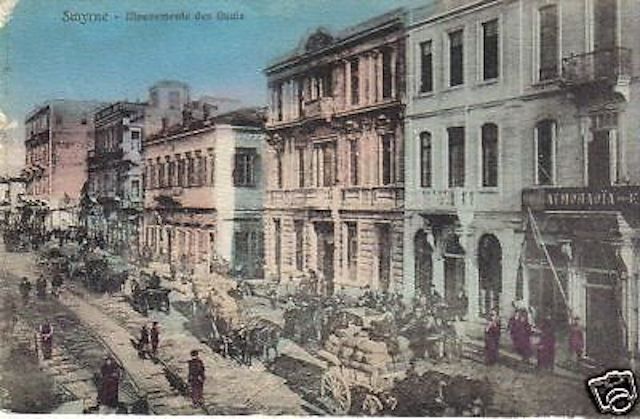 Cartolina Smirne Turchia 1924 Animata Banchine Porto Viaggiata