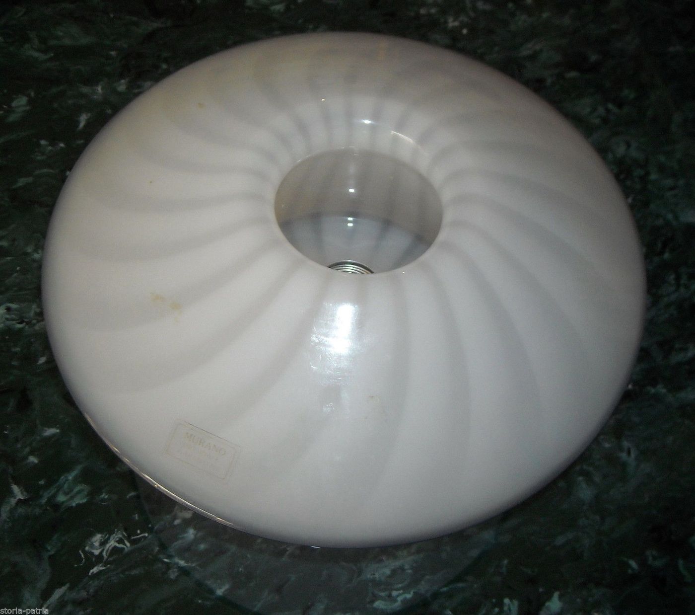 Lampada Da Tavolo E Applique In Vetro Di Murano Opalescente, Anni '90