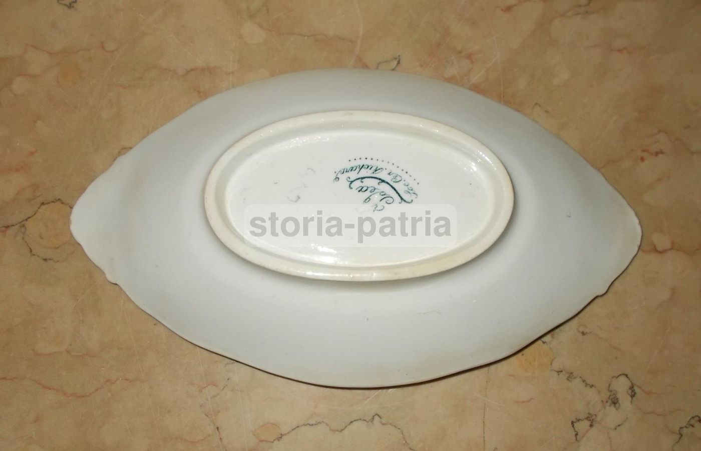 Soprammobile In Ceramica Richard, Modello Idea Con Decori Floreali, XIX Secolo