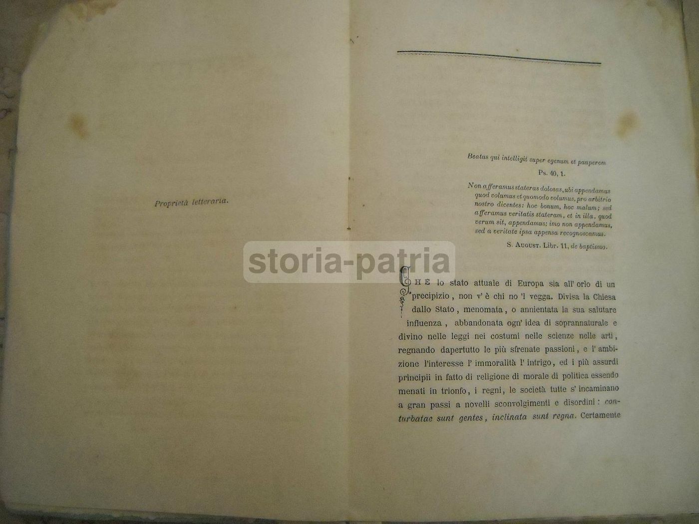 Saggio Sul Pauperismo Nel Secolo XIX, Salzano, 1883, Napoli