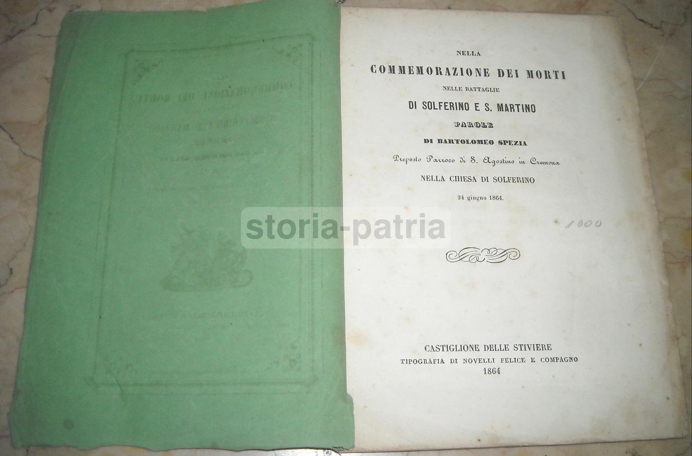 Spezia, Commemorazione Dei Morti Nelle Battaglie Di Solferino E San Martino (1864)