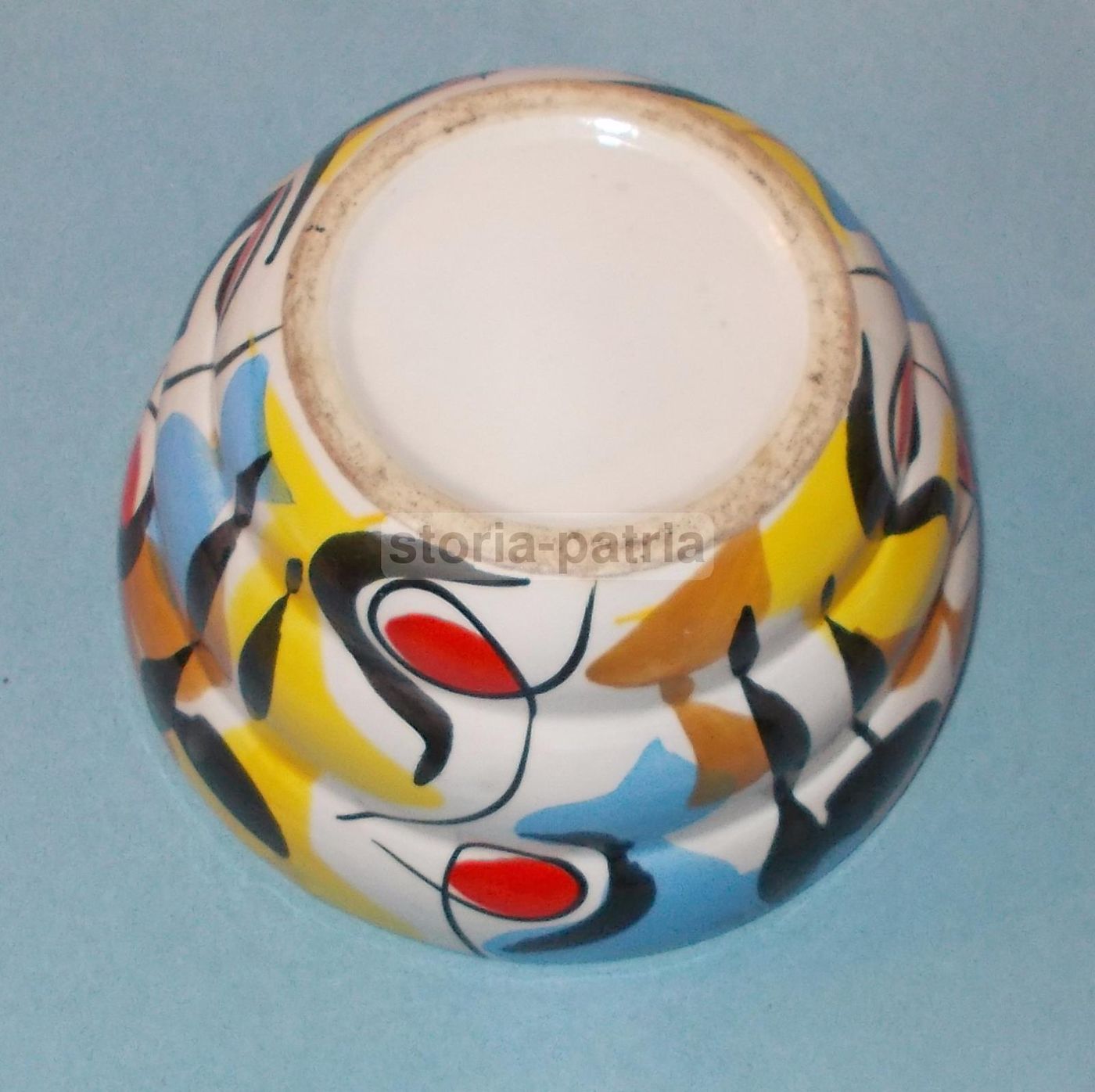 Piccolo Vaso Ciotola In Ceramica Decorata, Anni '50