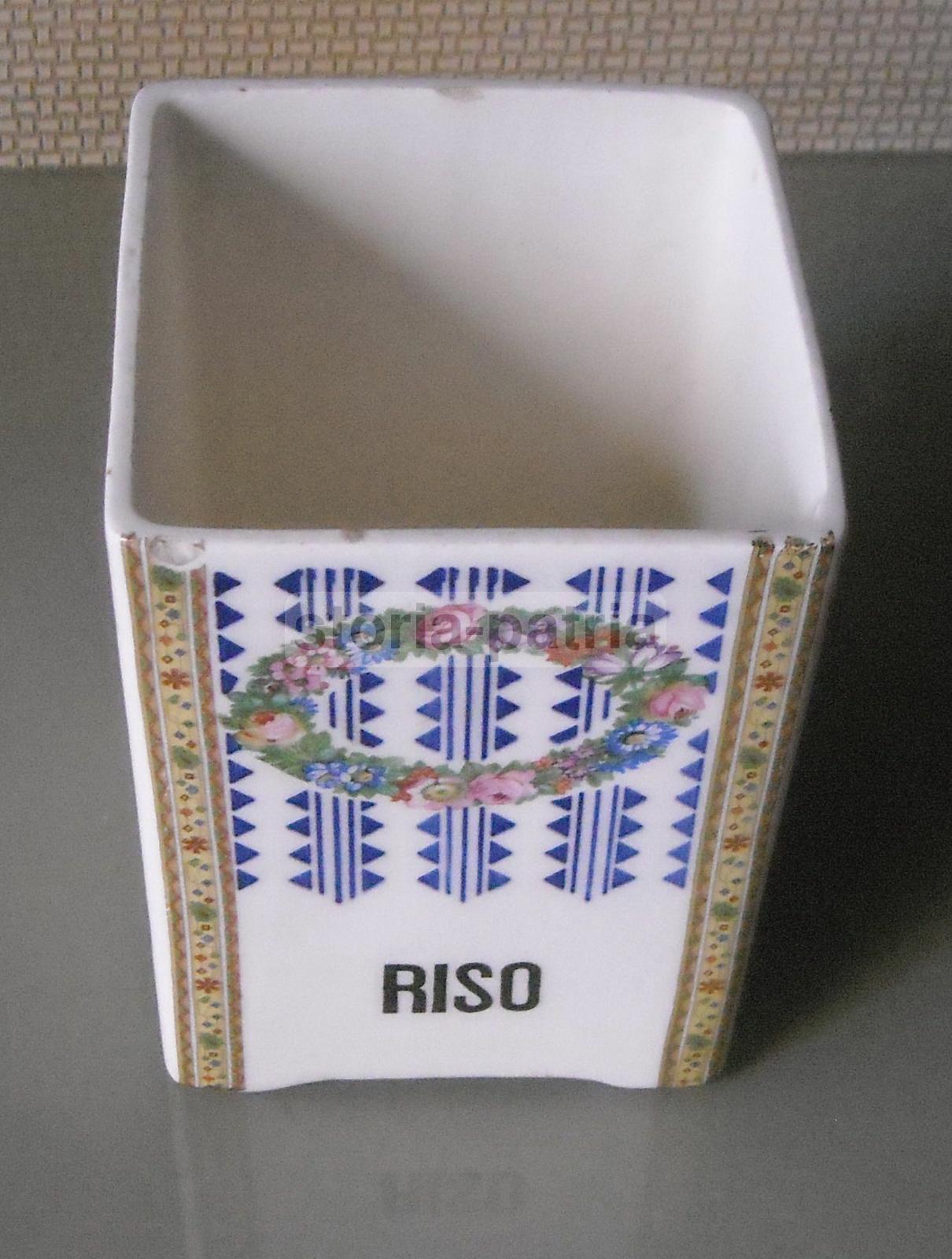 Contenitore Riso In Ceramica Ditmar Urbach Con Decorazioni Floreali Liberty