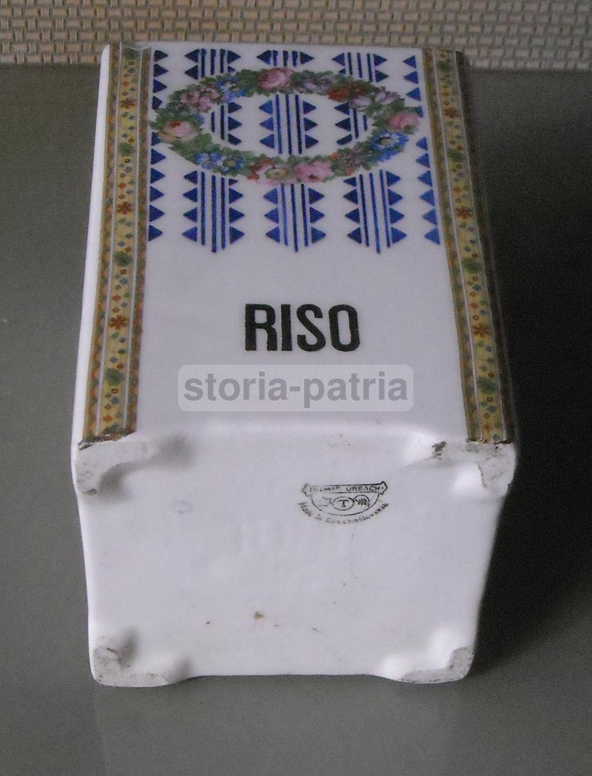 Contenitore Riso In Ceramica Ditmar Urbach Con Decorazioni Floreali Liberty