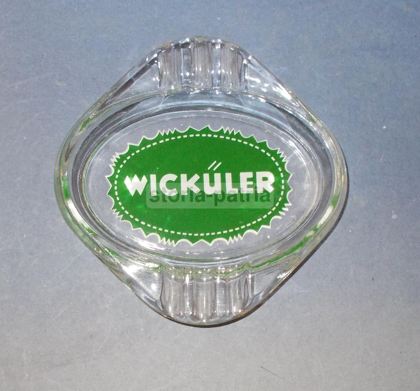 Posacenere Pubblicitario Wicküler Birra In Vetro, Anni 1960 1970