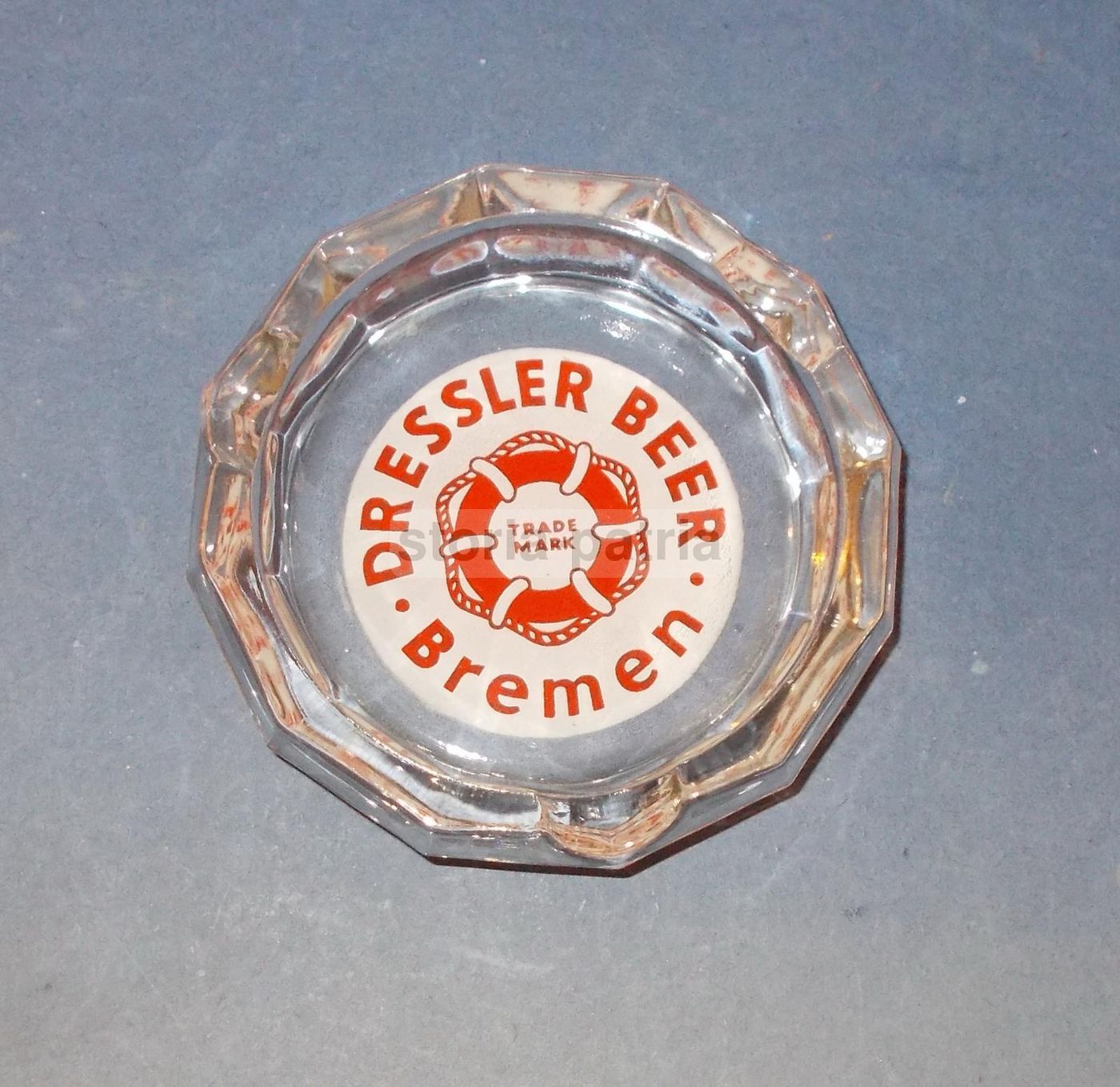 Posacenere Pubblicitario Birra Dressler Bremen In Vetro, Anni '60 '70