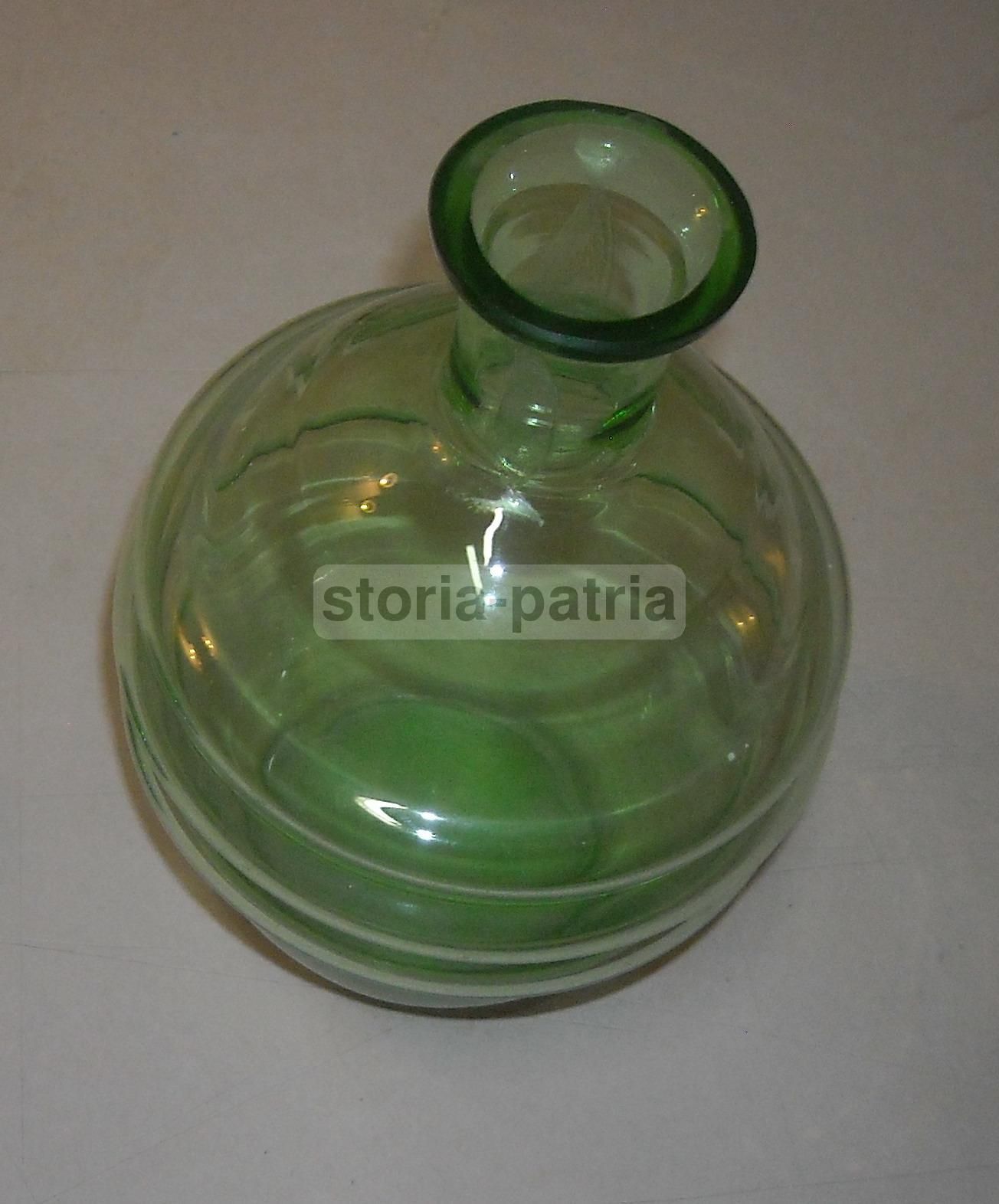 Servizio Da Liquore In Vetro Verde Anni '30 Murano Con Vassoio