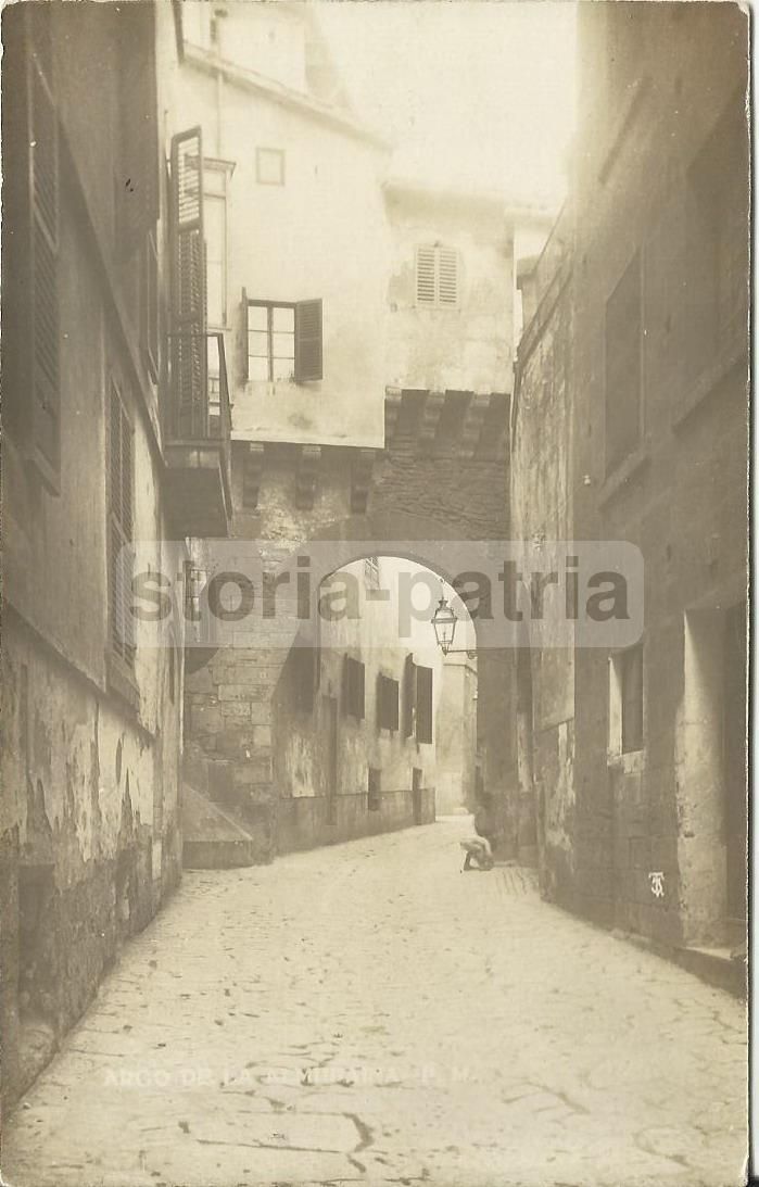 Antica Fotografia Dell'Arco De L'Almudaina A Palma Di Maiorca, Anni '20