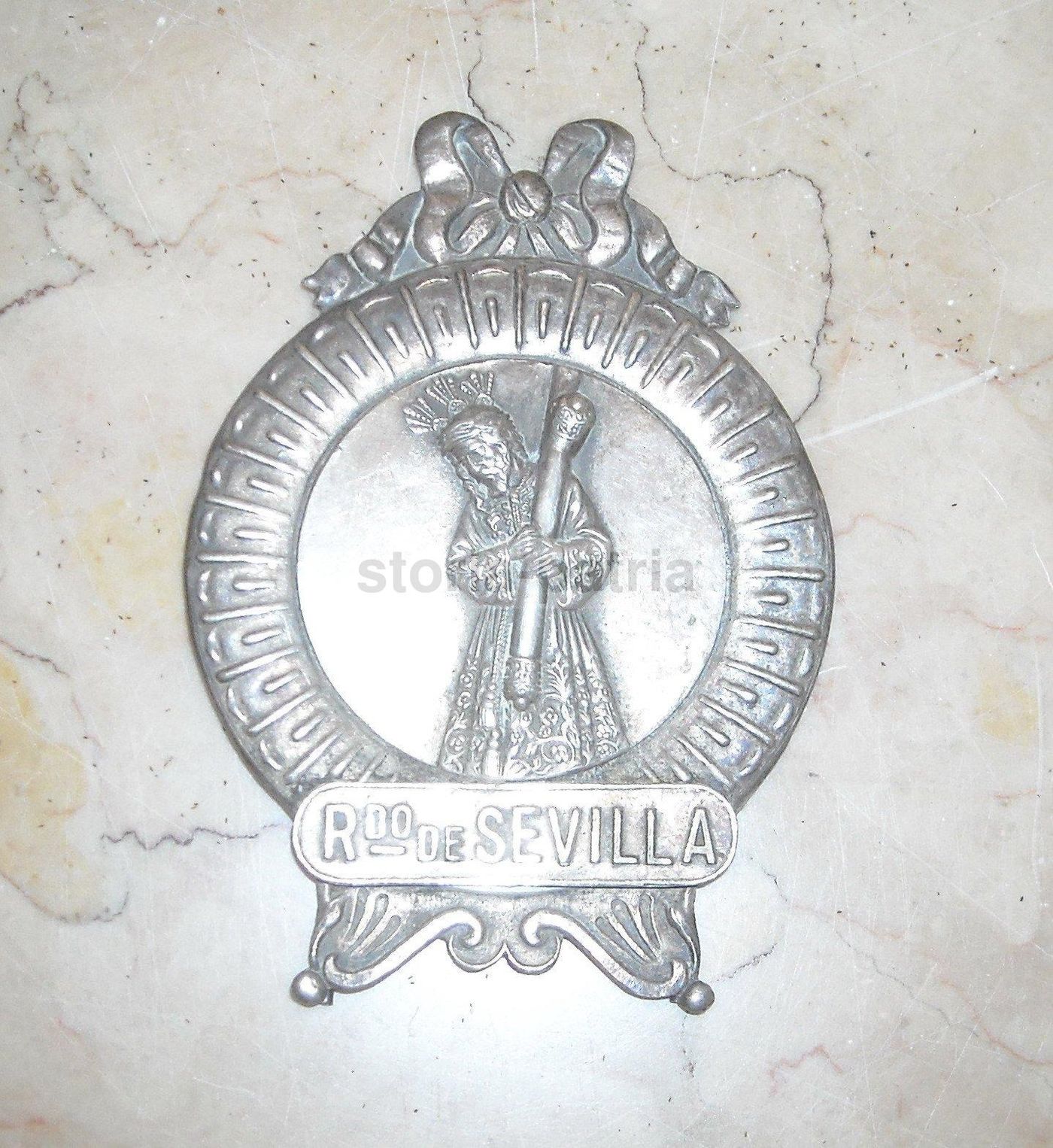 Miniatura Devozionale Antica Siviglia, Metallo Argentato, Fine XIX   Inizio XX Secolo