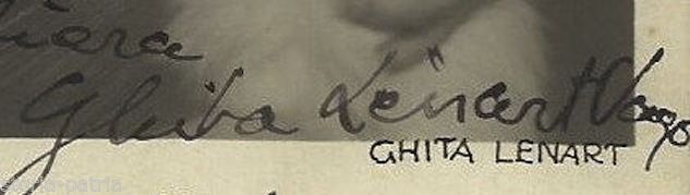 Fotografia Autografata Ghita Lenart Vago 1924 Puglia Originale