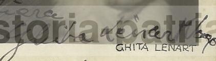 Fotografia Autografata Ghita Lenart Vago 1924 Puglia Originale