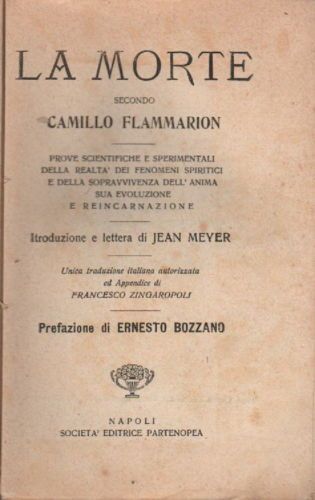 La Morte Secondo Camillo Flammarion (1922)   Spiritismo E Bozzano
