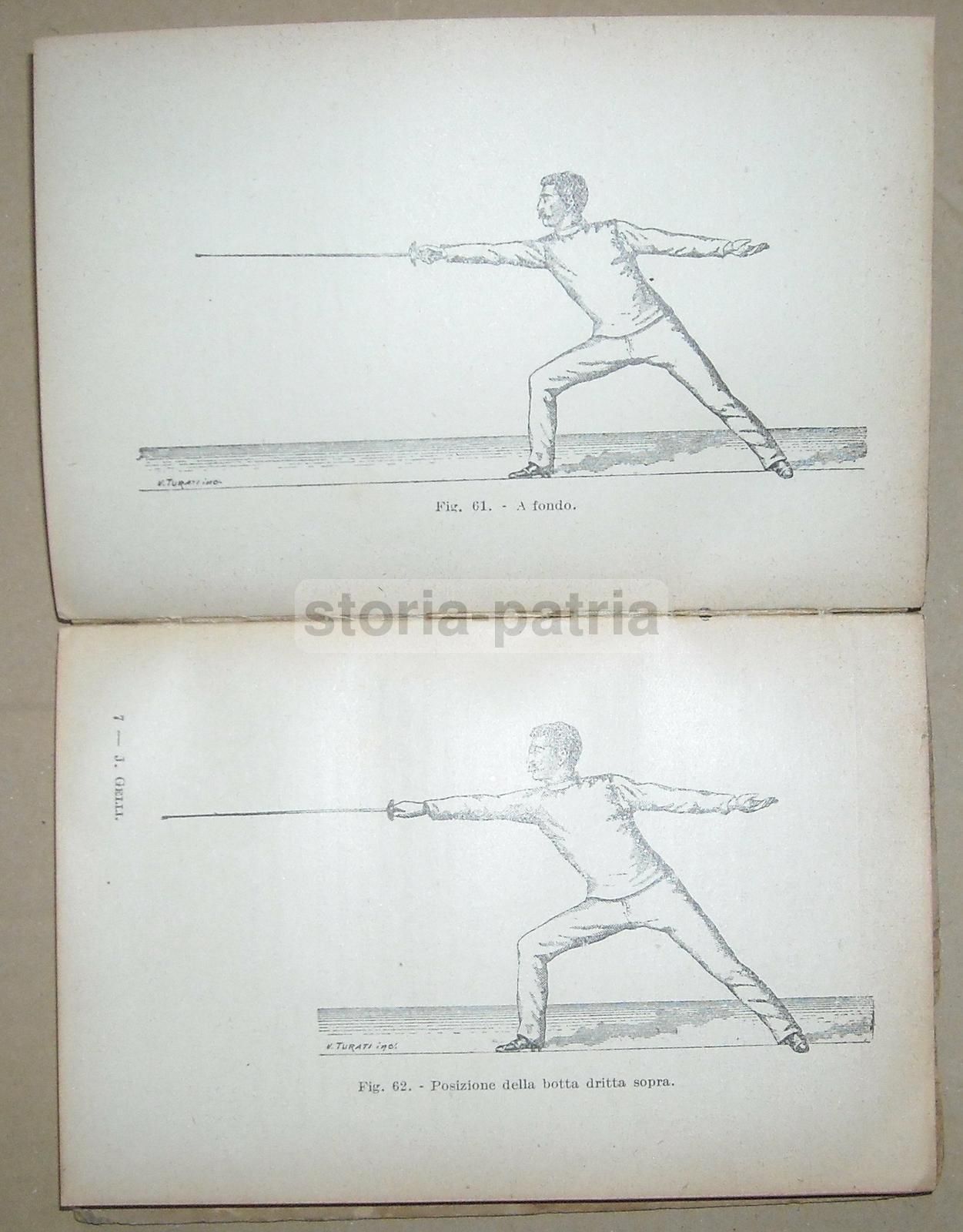 Scherma Italiana J. Gelli 1929 Hoepli Illustrato Spada Sciabola