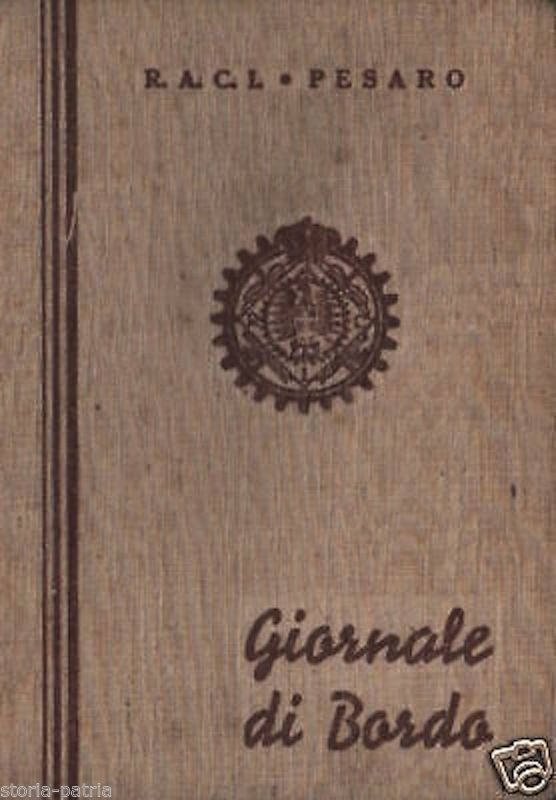 Giornale Di Bordo RACI Pesaro 1938: Automobilia E Pubblicità Locale