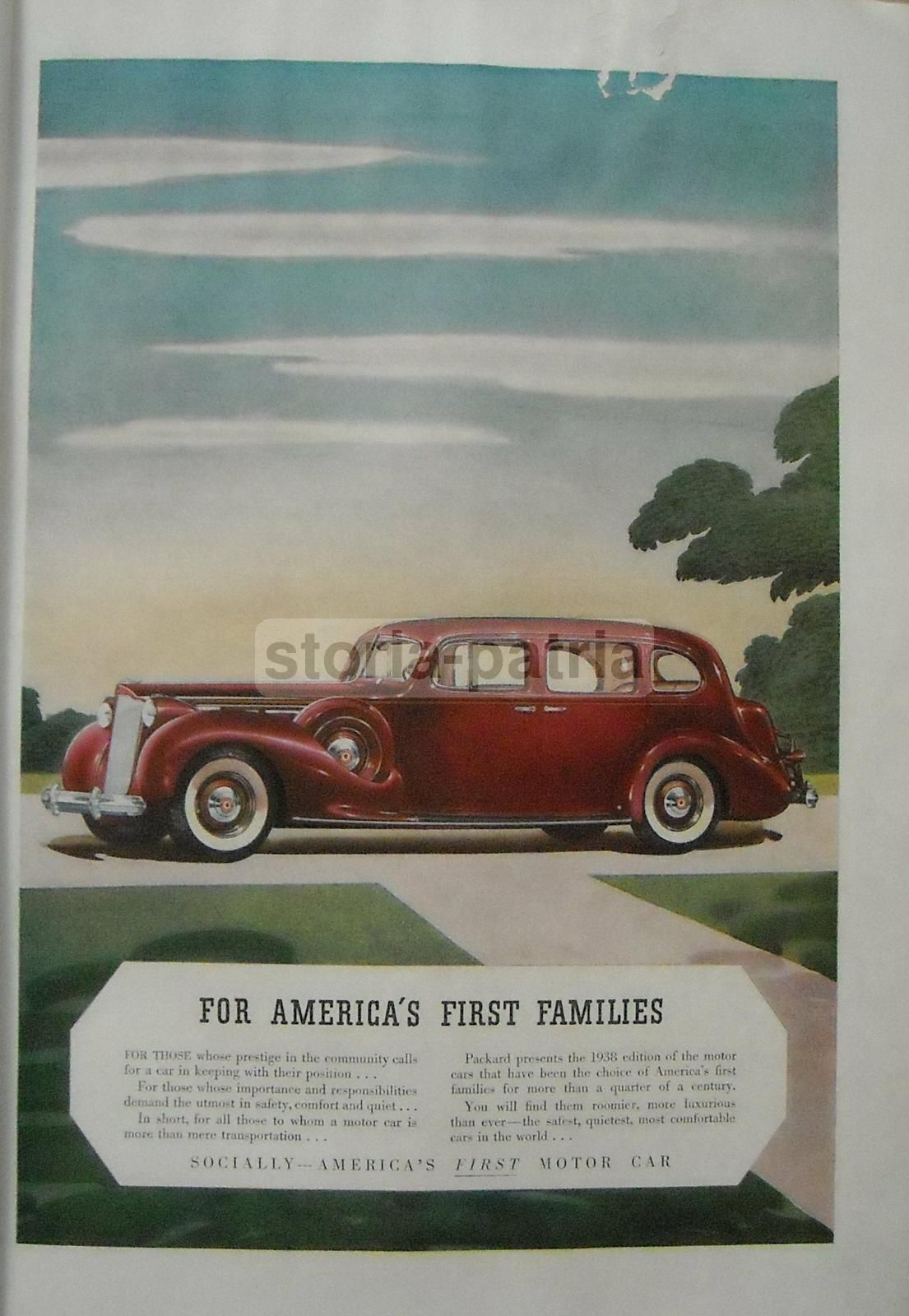 Pubblicità Packard Motor Car E Marchese Thornton, Anni '30