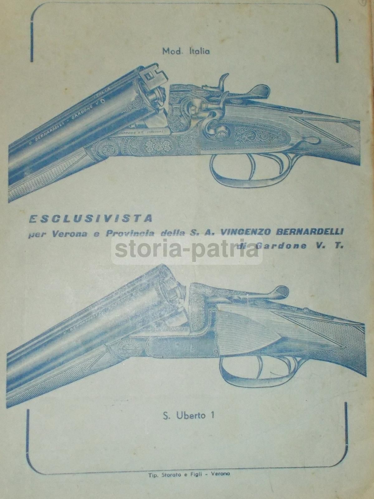 Catalogo Listino Casnici Bernardelli Verona 1960 Caccia Pesca Armi