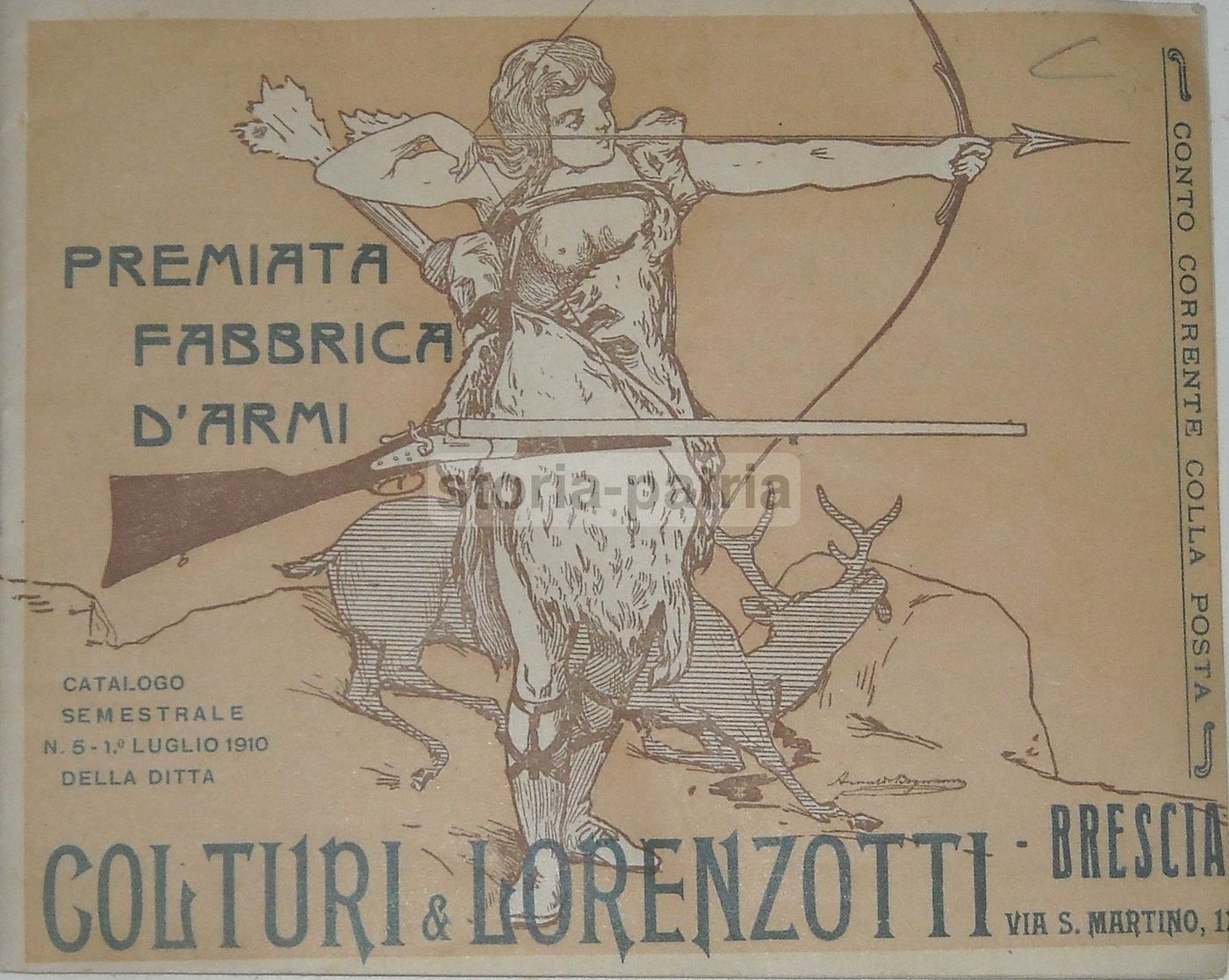 Catalogo Armi Colturi & Lorenzotti Brescia 1910 Fucili Caccia