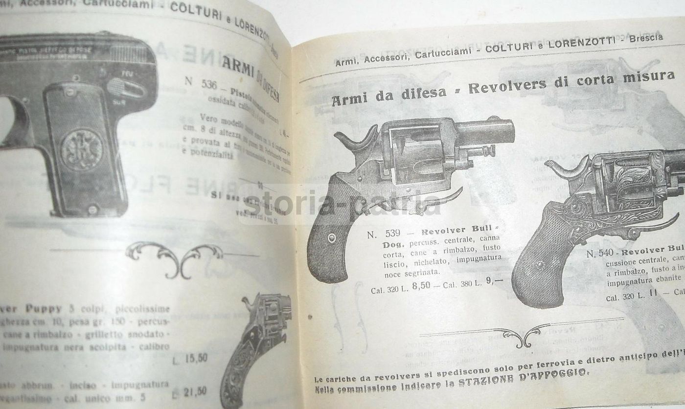 Catalogo Armi Colturi & Lorenzotti Brescia 1910 Fucili Caccia