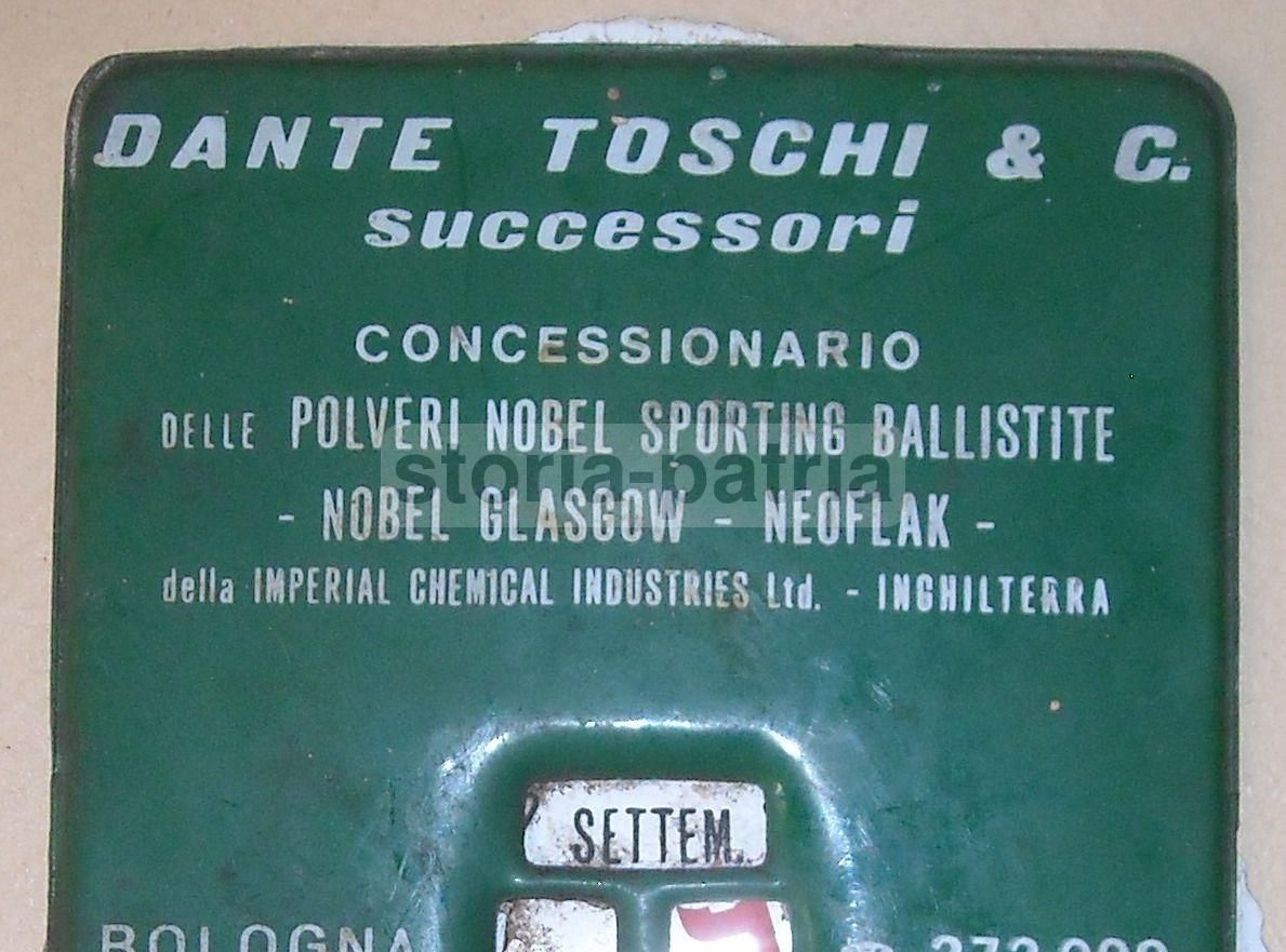 Calendario Pubblicitario Dante Toschi Polveri Nobel Bologna Anni 40