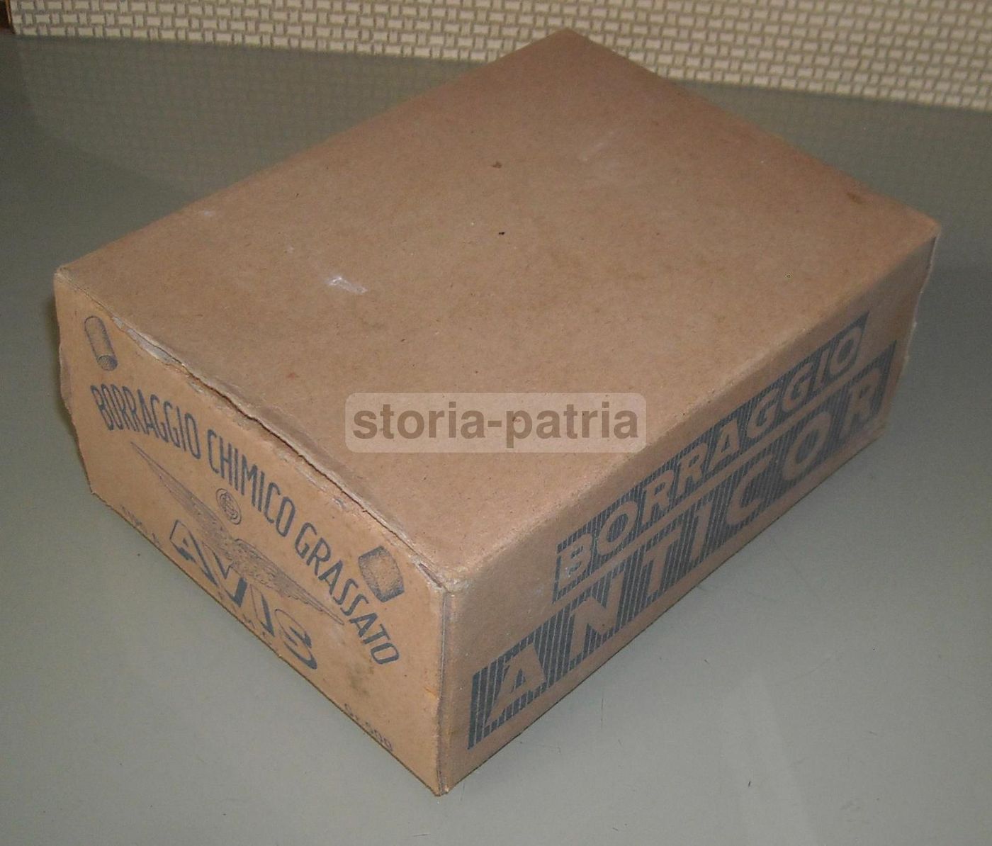 Scatola Borraggio Chimico Avis Antica Caccia Cartucce Anni '900