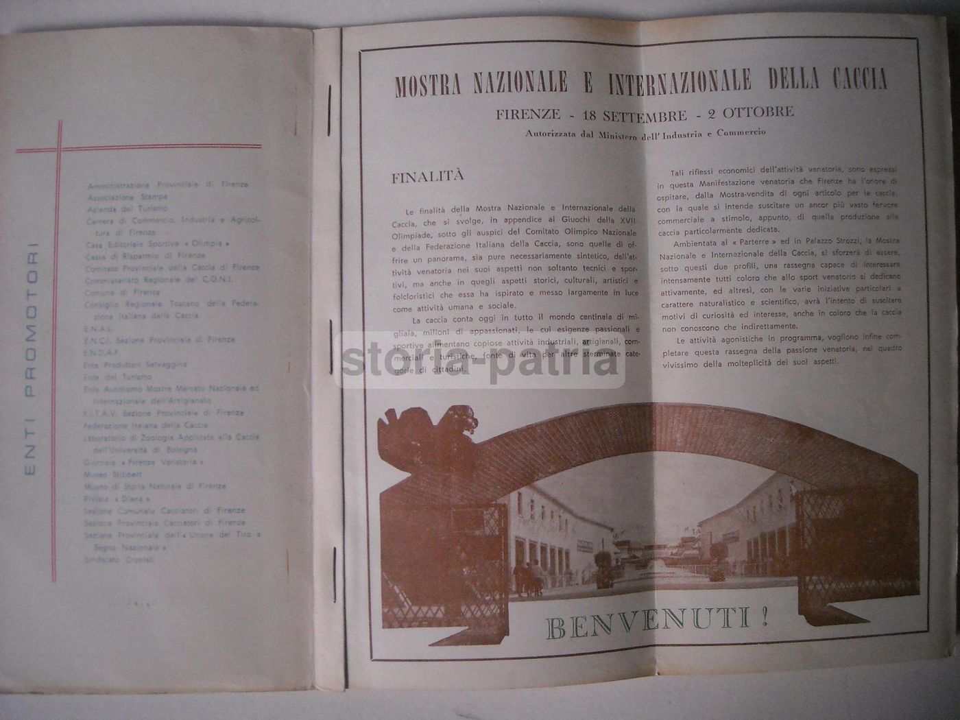 Programma Mostra Caccia Firenze 1960 Con Mappa Espositori